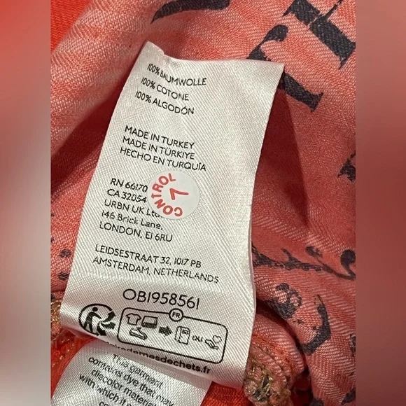 Free People We The Free Waterfalls Baggy Wide Leg Jeans Orange Size 25 - Picture 14 of 16